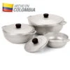 Imusa 3Pieces Colombian Cast Aluminum Caldero Or Dutch Oven Set With Lid | BigEasyMart.com