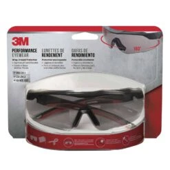 3M Anti-Fog Safety Glasses Gray Lens Black/Red Frame 1 Pc | BigEasyMart.com