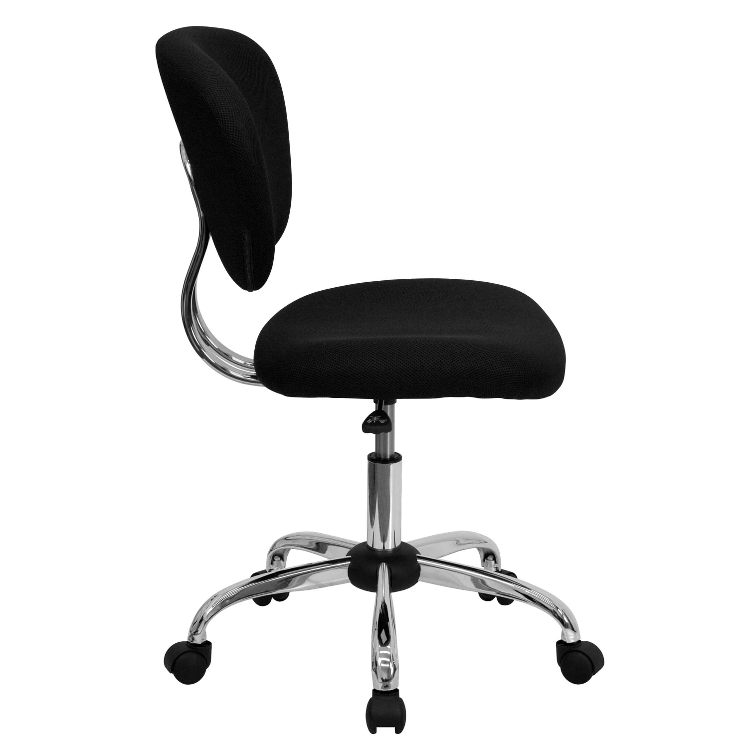 Flash Furniture Mid-Back Black Mesh Padded Swivel Task Office Chair With Chrome Base | BigEasyMart.com - Image 11