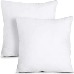 Utopia Bedding Throw Pillows Insert (Pack Of 2, White) - 18 X 18 Inches Bed And Couch Pillows - Indoor Decorative Pillows | BigEasyMart.com