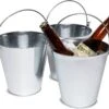 Juvale Galvanized Metal Ice Bucket Pails, 7 Inch, 3 Pack.