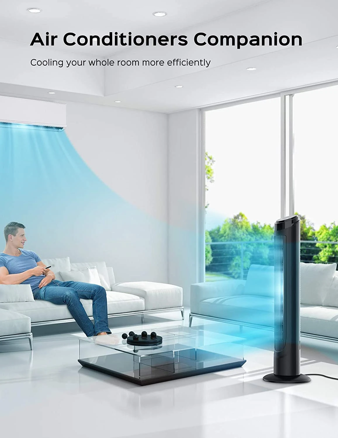 Dreo Cruiser Pro Tower Fan 90° Oscillating Fans With Remote | BigEasyMart.com - Image 7