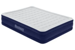 Bestway Tritech 15 In. Multicolor Antimicrobial Coating Air Mattress With Built-in AC Pump, Queen | BigEasyMart.com