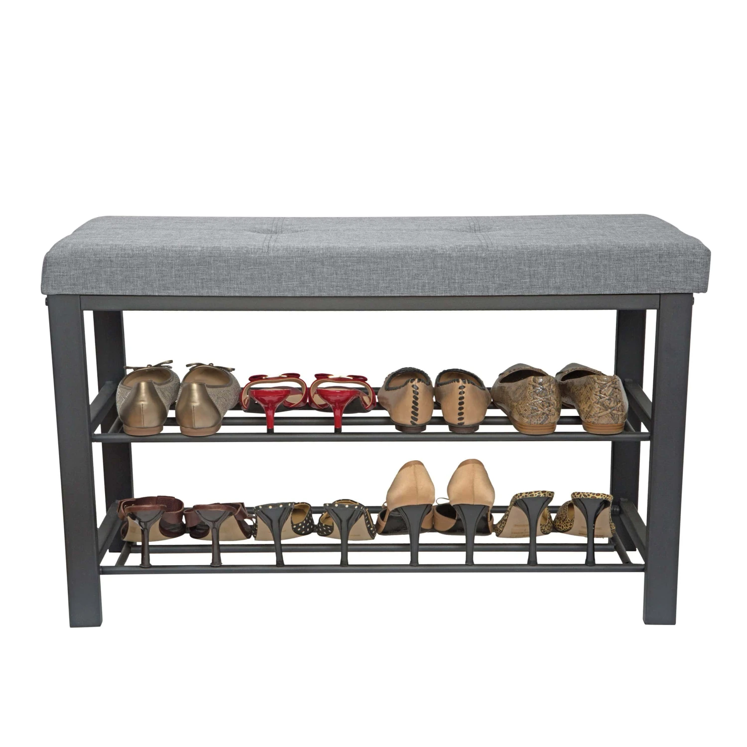 Simplify Modern Black Storage Bench With Storage 32-in X 12.6-in X 18-in | BigEasyMart.com