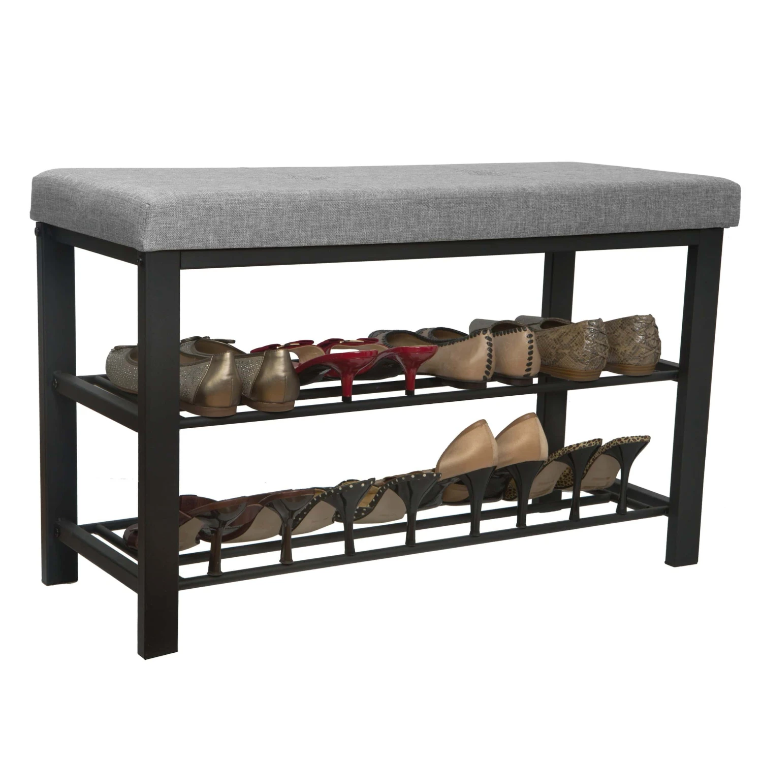 Simplify Modern Black Storage Bench With Storage 32-in X 12.6-in X 18-in | BigEasyMart.com - Image 2