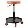 Black Bull Adjustable Roller Seat Red | Thick Foam Padded | 5 Swivel Casters | Supports Up To 300 Lb | Creepers & Work Seats | BigEasyMart.com