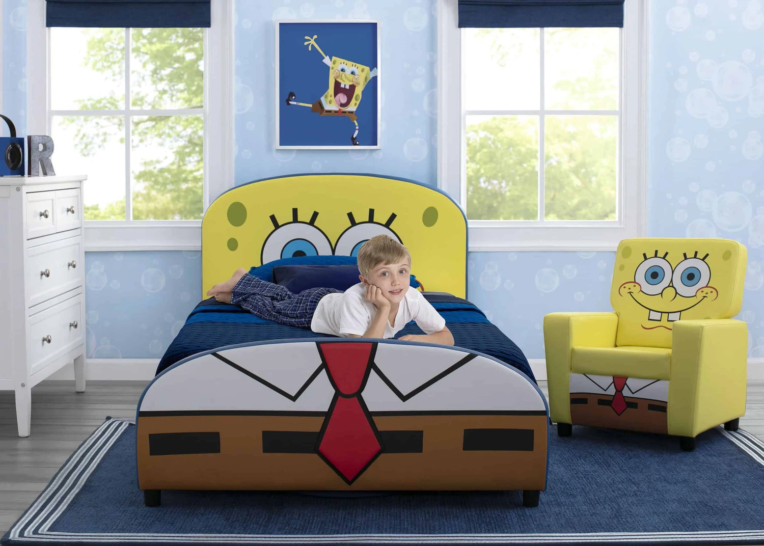Nickelodeon SpongeBob SquarePants Upholstered Twin Bed By Delta Children | BigEasyMart.com - Image 2