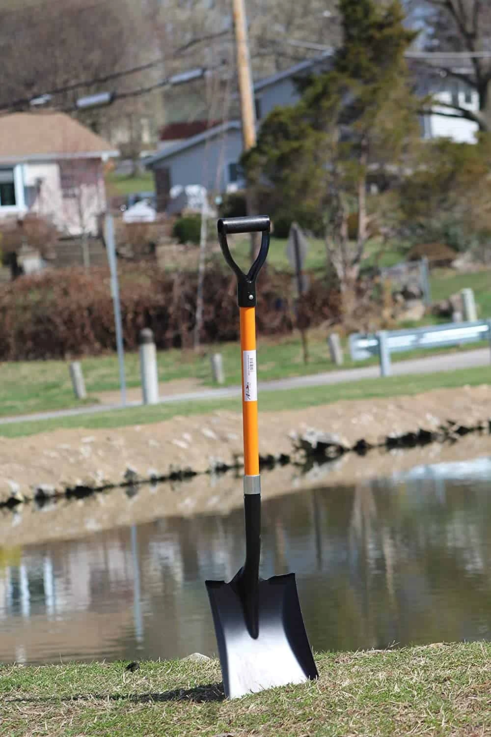 Ashman Heavy Duty Square Head Shovel Or Transfer Shovel - 41 Inches Long Handle β Orange Metal Shovel (1 Pack). | BigEasyMart.com - Image 2