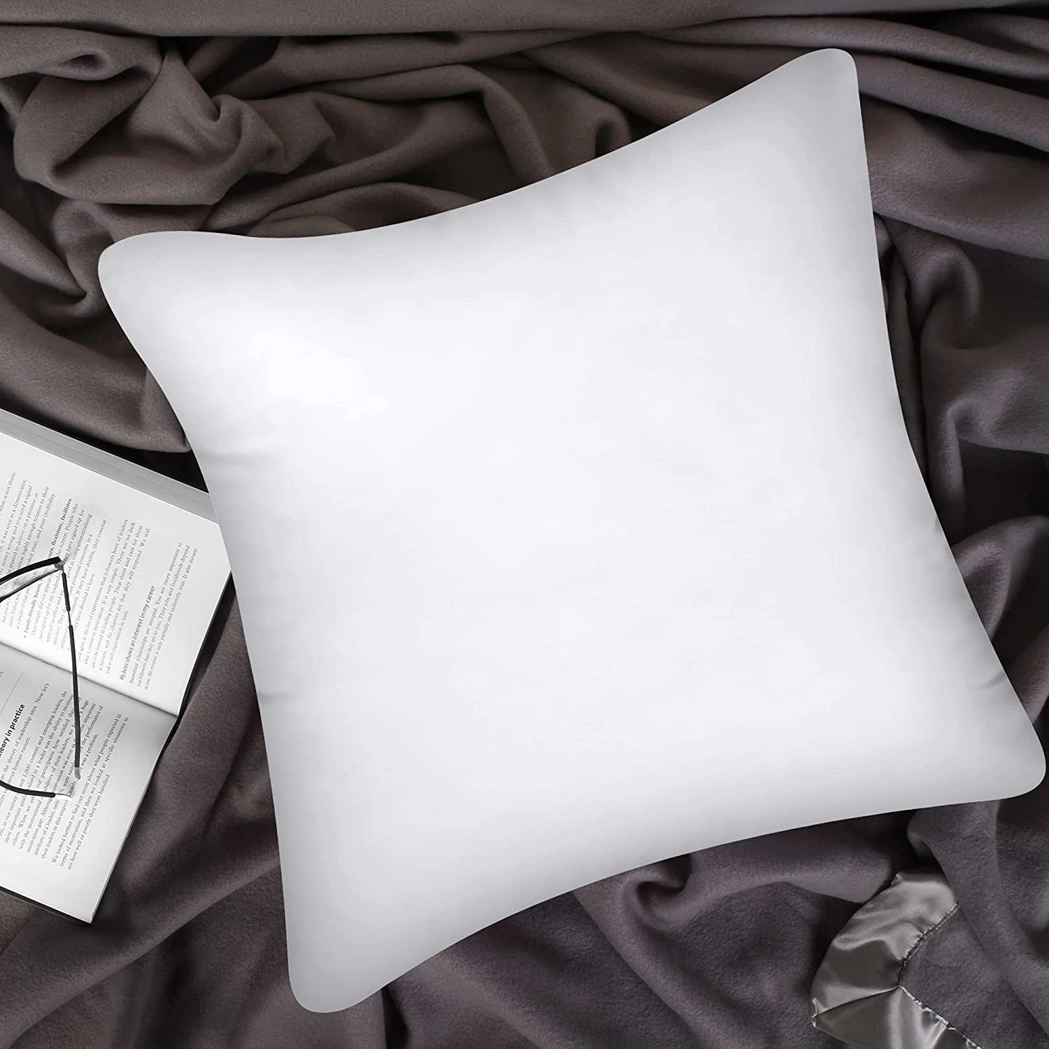 Utopia Bedding Throw Pillows Insert (Pack Of 2, White) - 18 X 18 Inches Bed And Couch Pillows - Indoor Decorative Pillows | BigEasyMart.com - Image 2