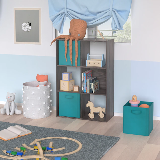 ClosetMaid 35.88-in H X 24.13-in W X 11.63-in D-Drawers Natural Gray Stackable Wood Laminate 6 Cube Organizer | BigEasyMart.com - Image 3