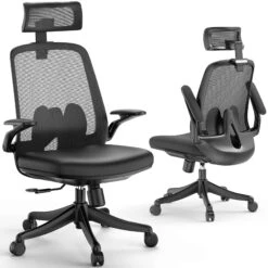 Famistar Ergonomic Office Gaming Desk Chair，High Back Mesh Computer Chair With Adjustable Lumbar Support For Home Office Study | BigEasyMart.com