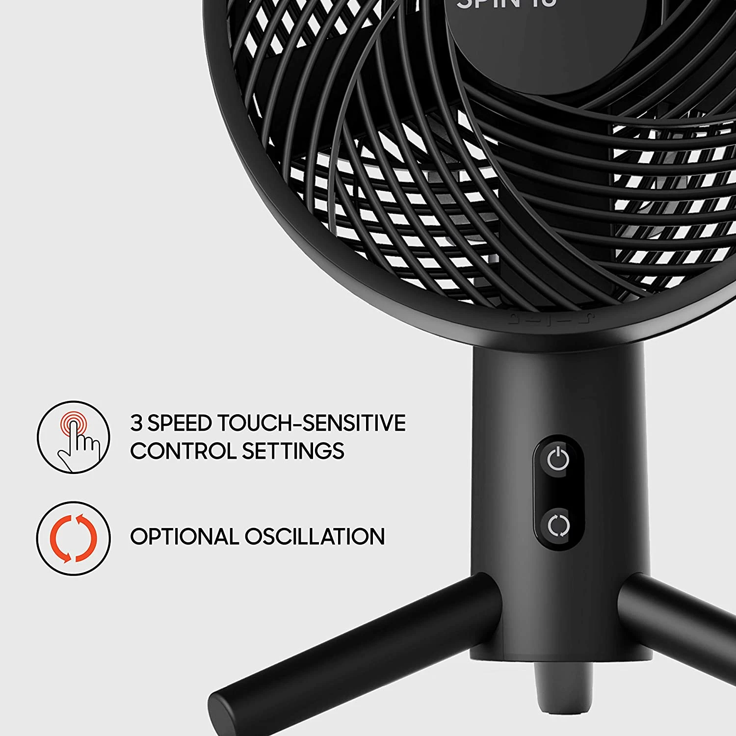 Vornado 9.8-in 3-Speed Indoor Black Oscillating Desk Fan | BigEasyMart.com - Image 6