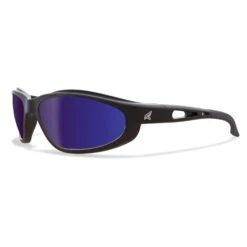 Edge Eyewear Dakura Polarized Safety Glasses Blue Mirror Lens Black Frame 1 Pk | BigEasyMart.com
