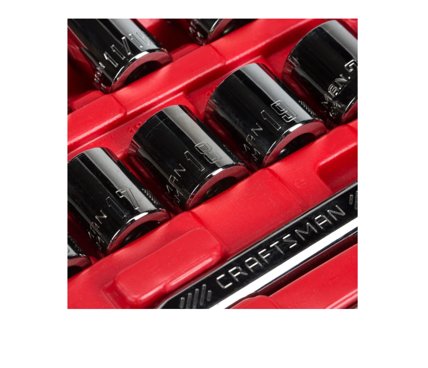 CRAFTSMAN CMMT82334L 51-Piece Standard (SAE) And Metric Combination Gunmetal Chrome Mechanics Tool Set (3/8-in) | BigEasyMart.com - Image 4