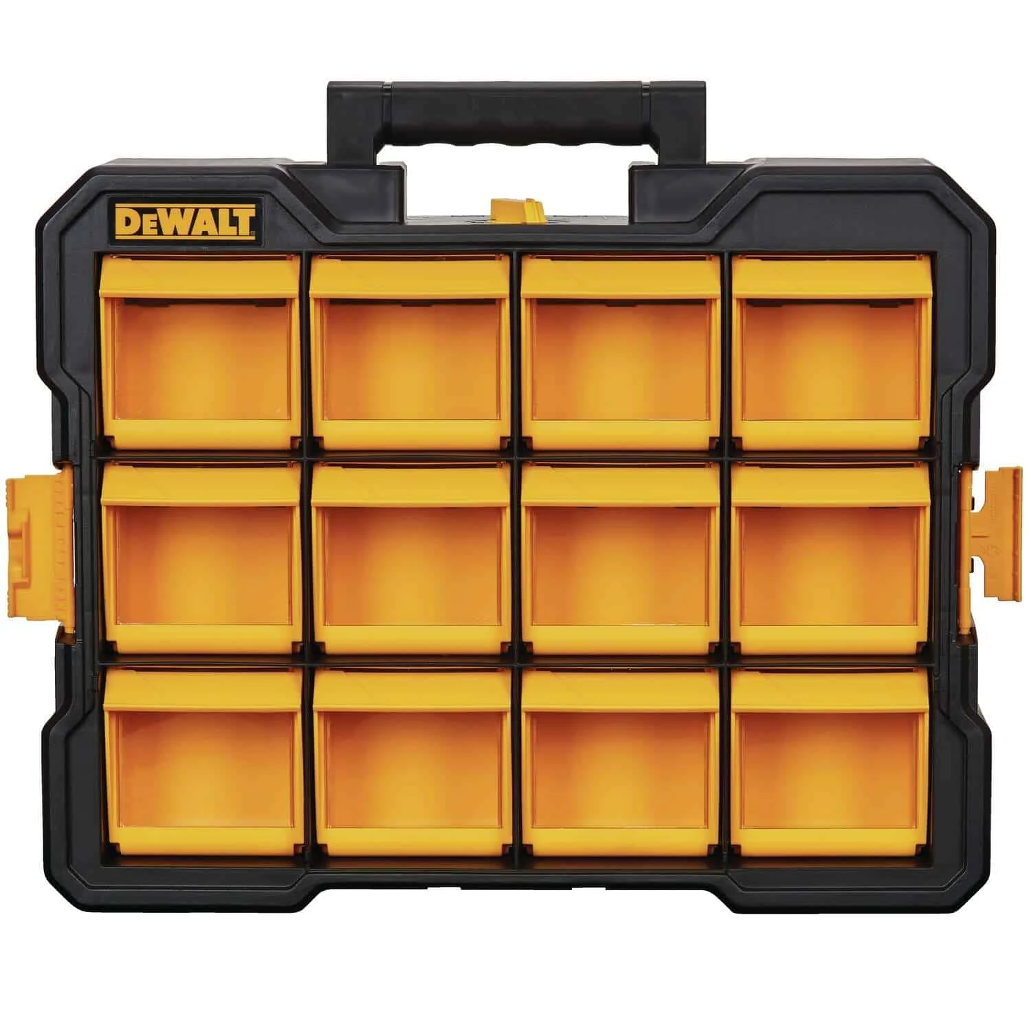 DeWalt 4.2 In. W X 13.5 In. H Flip Bin Storage Organizer Plastic 12 Compartments Yellow | BigEasyMart.com - Image 7