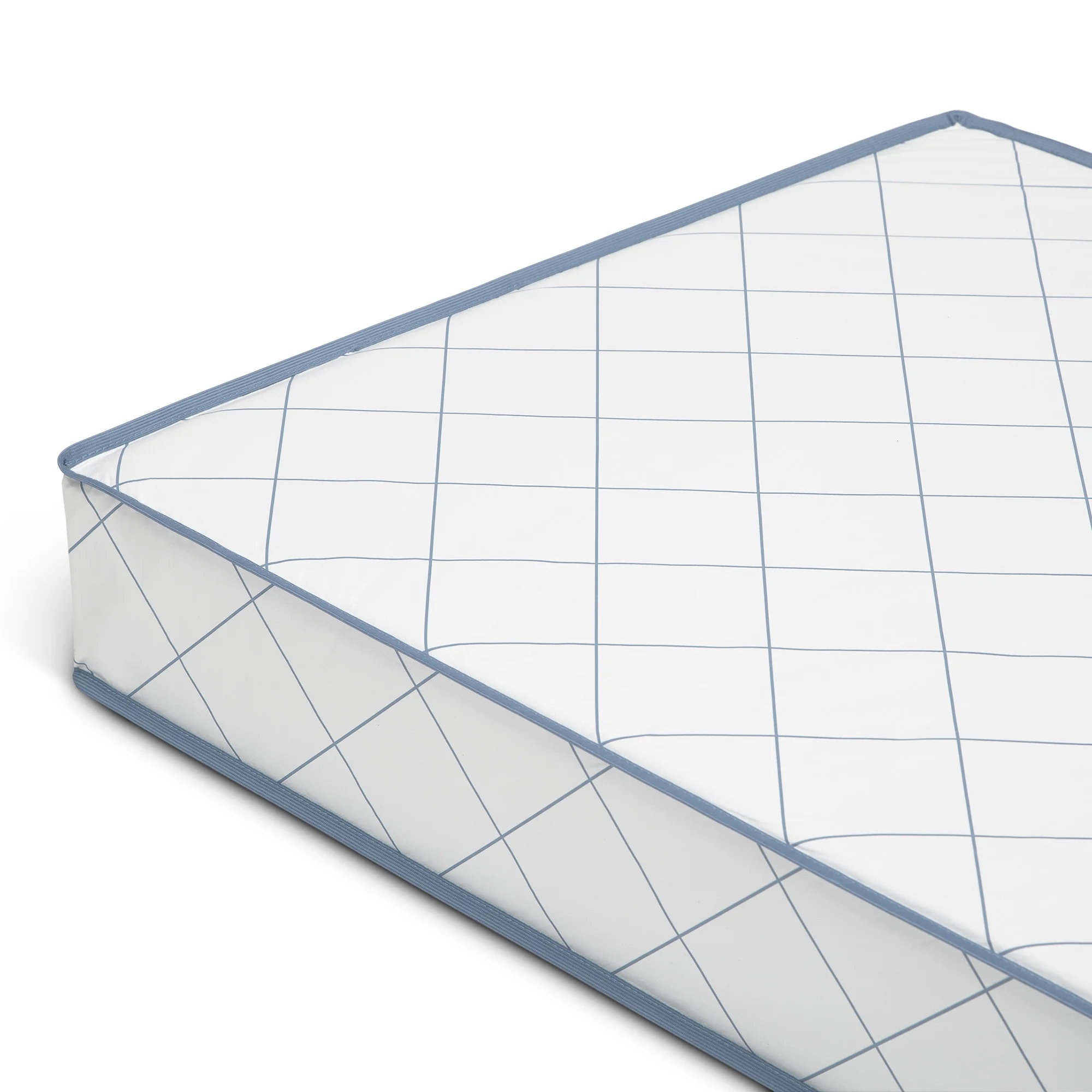 Simmons BeautySleep Kids Radiant Diamond Crib And Toddler Mattress, Waterproof, Extra Firm, GREENGUARD Gold, Sustainably Sourced Fiber Core, White/Blue | BigEasyMart.com - Image 9