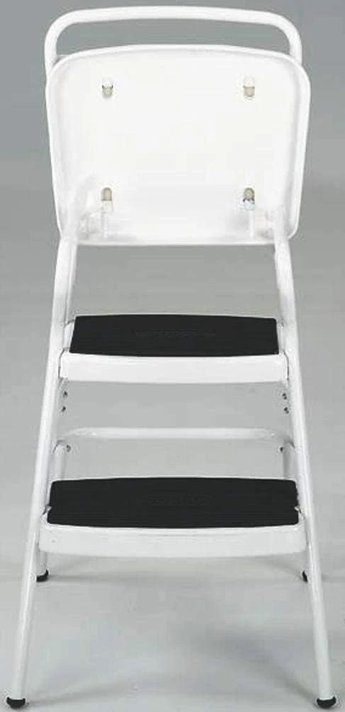 Cosco White Retro Counter Chair / Step Stool With Lift-up Seat | BigEasyMart.com - Image 4