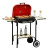 Outsunny 14.25-in W Red Charcoal Grill | BigEasyMart.com