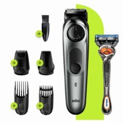Braun Beard Trimmer BT7220, Hair Clipper For Men, 39 Length Settings, Black/Grey Metal | BigEasyMart.com
