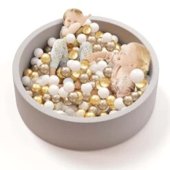 Teedor Foam Ball Pit (200 Balls Included), 39.4 X 11.5 Inch Large Ball Pits For Toddlers, Soft Children Indoor Round Playpen | BigEasyMart.com