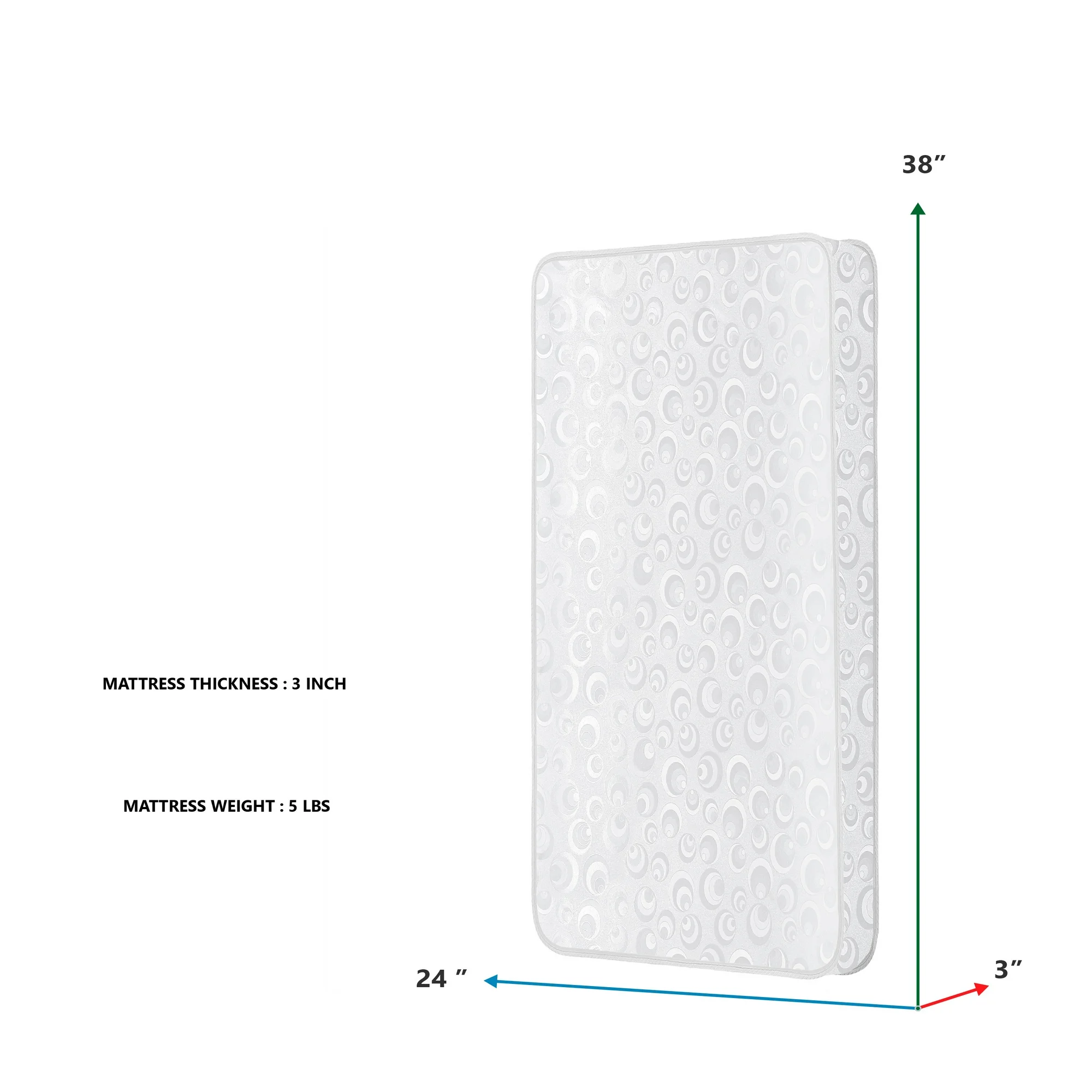 Dream On Me, 3" Innerspring Mini Crib Mattress | BigEasyMart.com - Image 6
