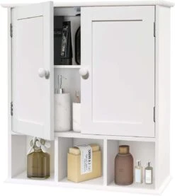 TaoHFE Bathroom Wall Cabinet With 2 Door Adjustable Shelves | BigEasyMart.com