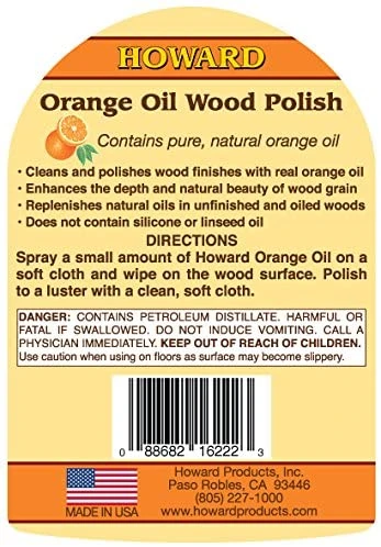 Howard Products ORS016 Orange Oil Wood Polish, 16 Oz | BigEasyMart.com - Image 6