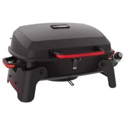 Megamaster 820-0065C 1 Burner Portable Gas Grill, Red + Black | BigEasyMart.com
