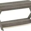 Furinno Modern Simplistic Criss-Crossed Coffee Table, 35.4 In X 19.6 In X 16 In, French Oak Grey | BigEasyMart.com