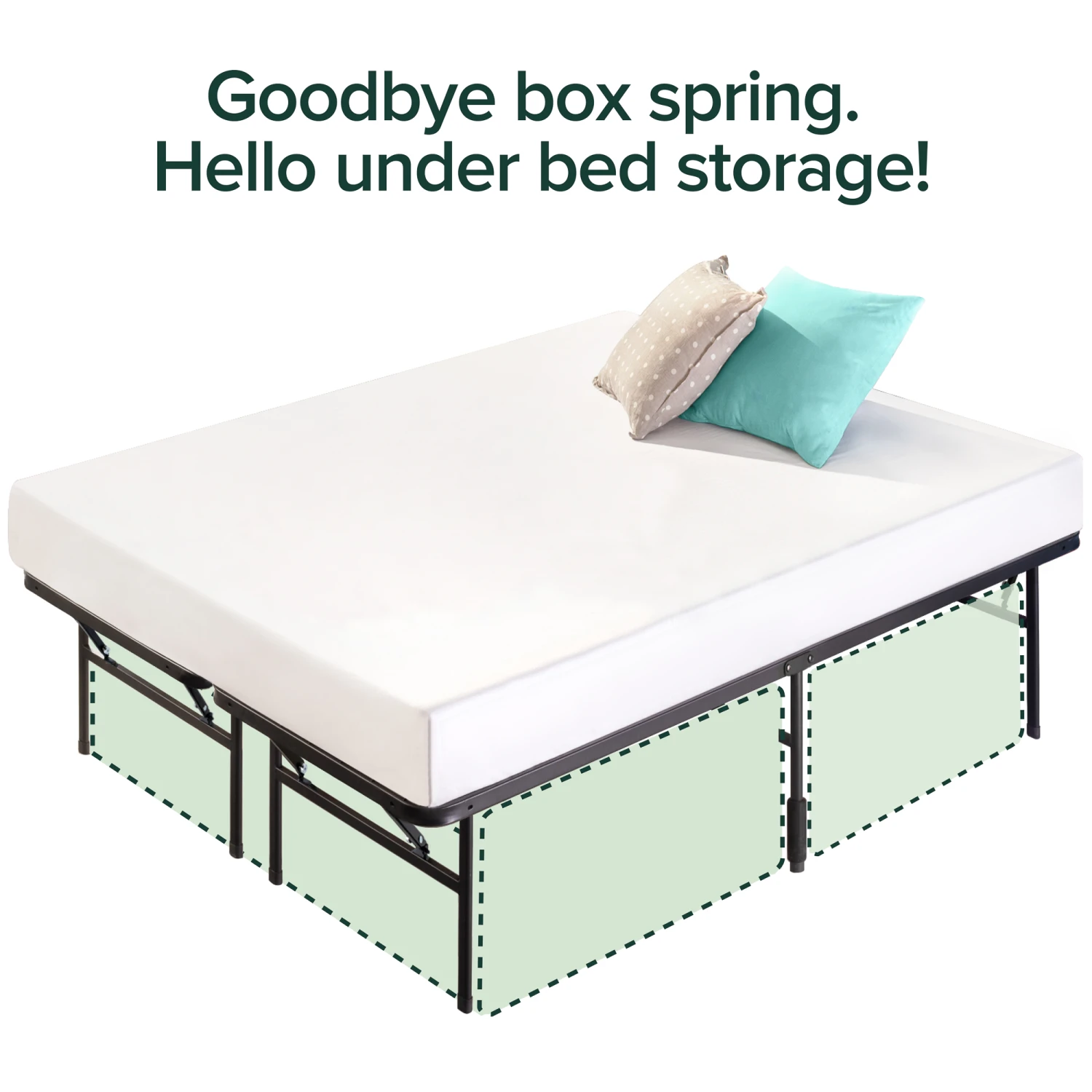 Zinus 14" Black Metal SmartBase Tool-Free Assembly Mattress Foundation, Queen | BigEasyMart.com - Image 9