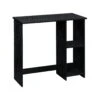 Mainstays Small Space Writing Desk With 2 Shelves, True Black Oak Finish | BigEasyMart.com