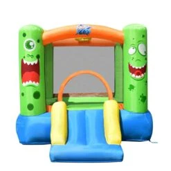 Topbuy Inflatable Bounce House Jumping Castle Kids Playhouse W/ Slider And 480W Blower | BigEasyMart.com