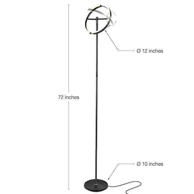 Brightech 72-in Classic Black Torchiere Floor Lamp | BigEasyMart.com - Image 5