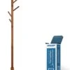 MELDEVO Wooden Tree Coat Rack Stand, 6 Hooks | BigEasyMart.com
