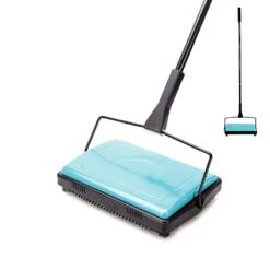 Yocada Carpet Sweeper Cleaner, Low Carpets Rugs Undercoat Carpets Pet Hair Dust Scraps Paper Small Rubbish Cleaning, Brush Blue | BigEasyMart.com