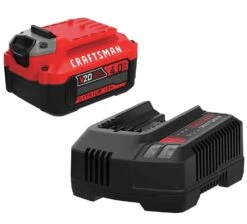 Craftsman V20 Battery And Charger, For Power Tool Kits And Outdoor Tools, 4.0 Ah, Lithium Ion Battery (CMCB204-CK) | BigEasyMart.com