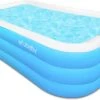 Inflatable Swimming Pool Efubaby 120" X 72" X 22" Swimming Pools Blow Up Pool Full Sized Inflatable Pools Toddler Pool Family Pool | BigEasyMart.com