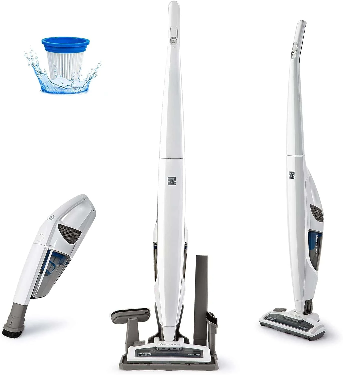 Kenmore Cordless Stick Vacuum: Lightweight Maneuverability For Easy Cleaning (2-in-1 Handheld) | BigEasyMart.com