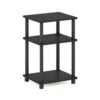 Furinno Just 3-Tier Turn-N-Tube End Table, 1-Pack - Black | BigEasyMart.com