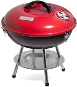 Cuisinart CCG190RB Inch BBQ, 14" X 14" X 15", Portable Charcoal Grill, 14" (Red) | BigEasyMart.com