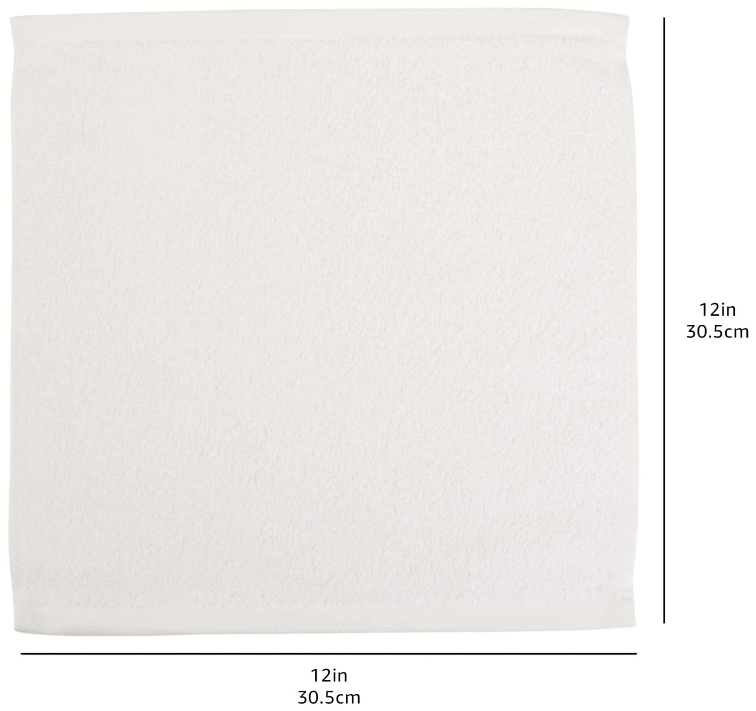 Amazon Basics Bath Towel For Face, Bathroom, Fast Drying Salon Towels, 60 Pack, White (12 X 12 Inches) | BigEasyMart.com - Image 3