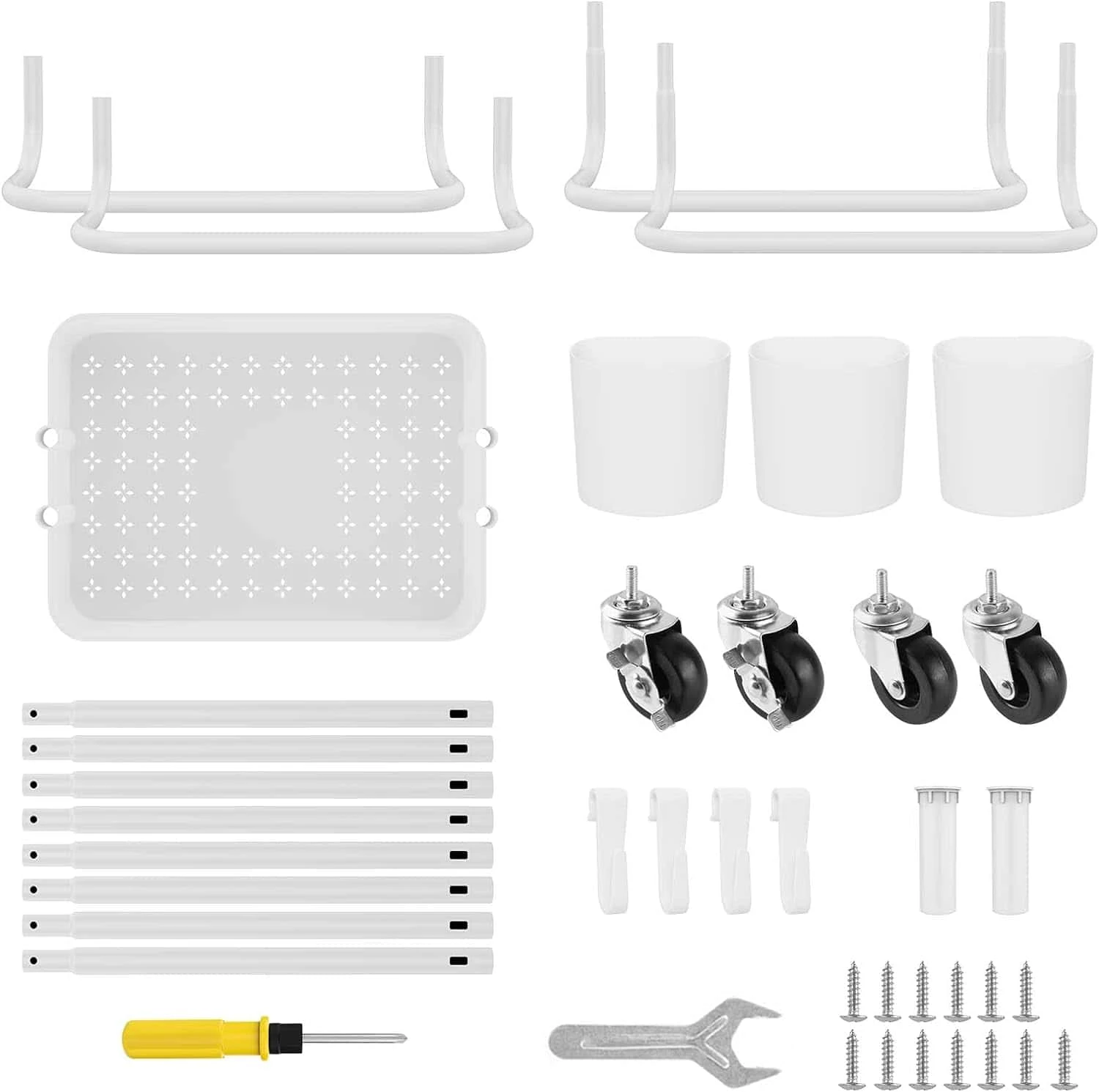 LEHOM Versatile 3-Tier Rolling Utility Cart For Organized Storage | BigEasyMart.com - Image 8