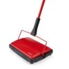 Casabella Electrostatic Floor And Carpet Sweeper, Non-Electric Vacuum Broom And Hand Push Floor Sweeper, Red | BigEasyMart.com
