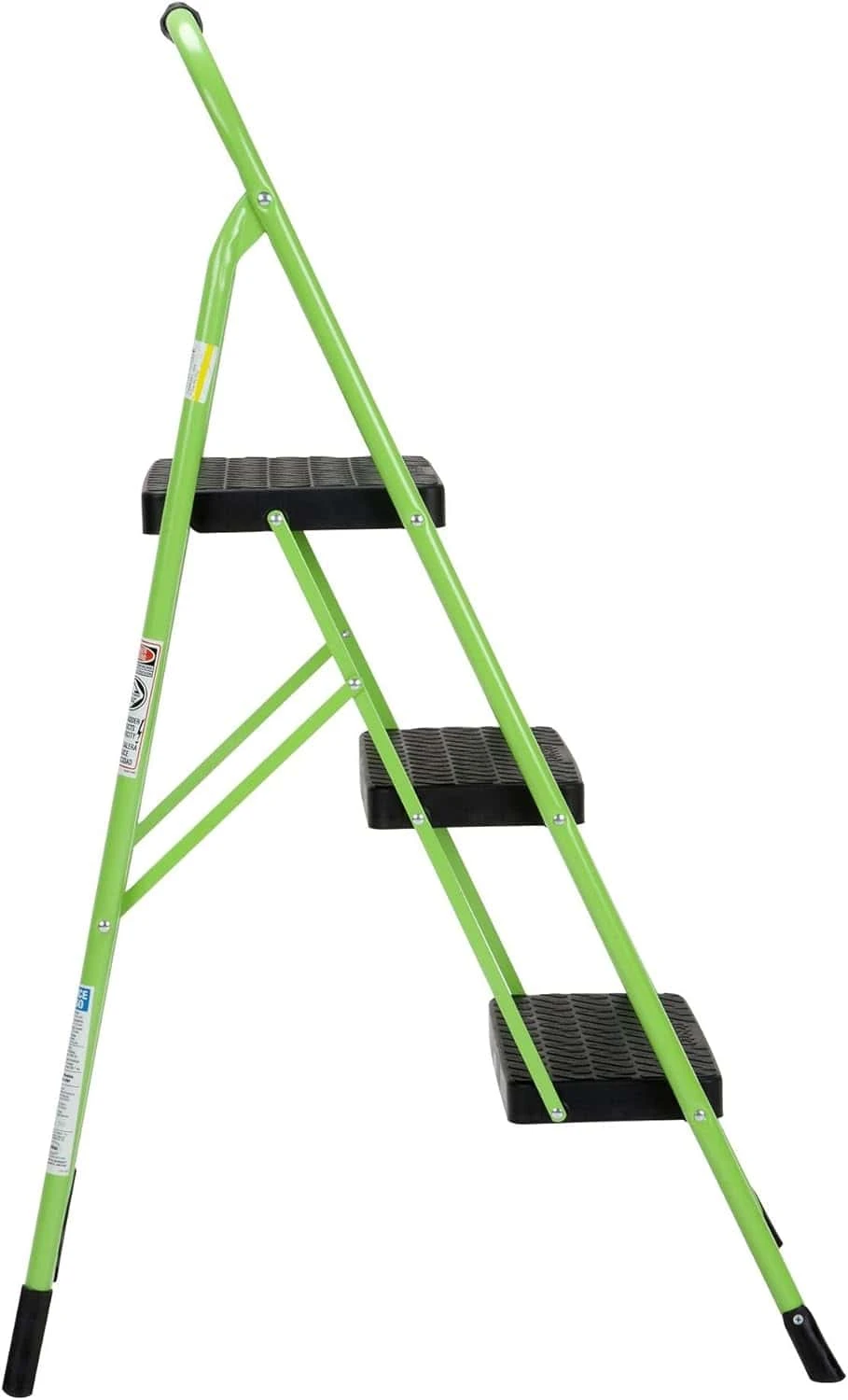 Cosco 11408GNF1E, Green Three Big Folding Step Stool With Rubber Hand Grip | BigEasyMart.com - Image 4
