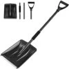 PLACHIDAY New Upgrade Large-Capacity Lightweight Aluminum Portable Snow Shovel, Parent-Child Playing Snow Shovel (Black) | BigEasyMart.com