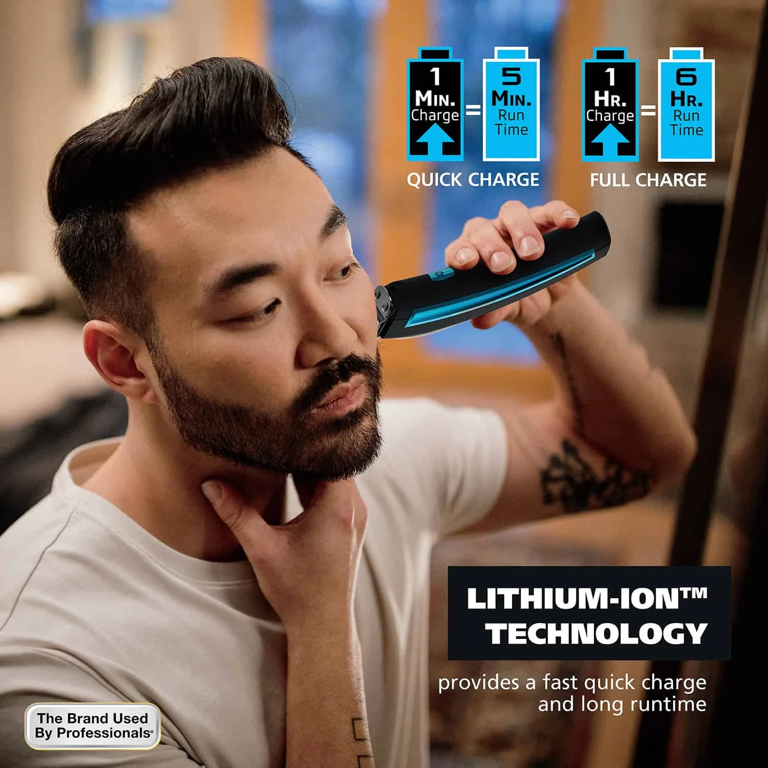 Wahl Diamond Edge Lithium-Ion Cordless Beard Trimmer Kit, Men, 12pc, Black - 9886-600 | BigEasyMart.com - Image 5