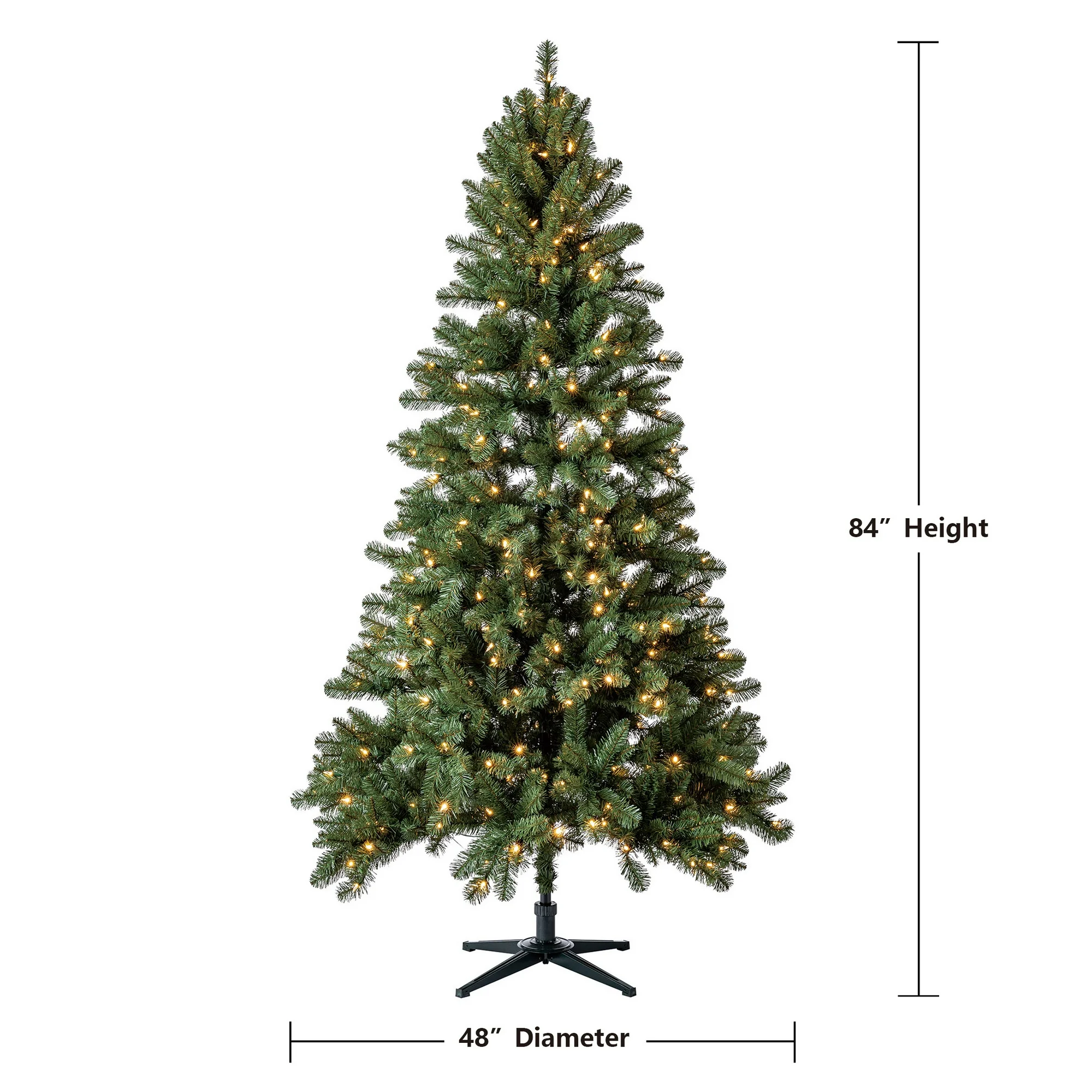 Holiday Time 7β Pre-Lit Duncan Fir Artificial Christmas Tree, Color-Changing LED Lights With Quick Set, By Holiday Time | BigEasyMart.com - Image 3