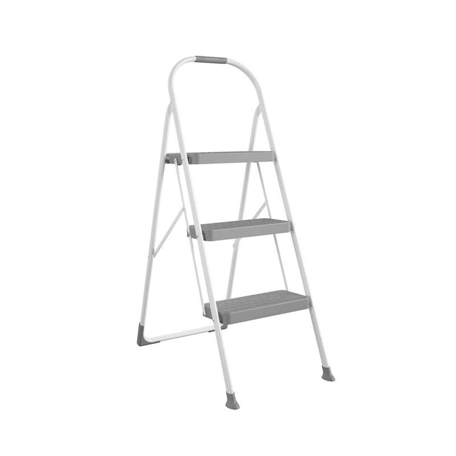 Cosco 47.6 In. H X 16.81 In. W X 2.91 In. D 225 Lb. Capacity 3 Step Steel Folding Step Stool | BigEasyMart.com