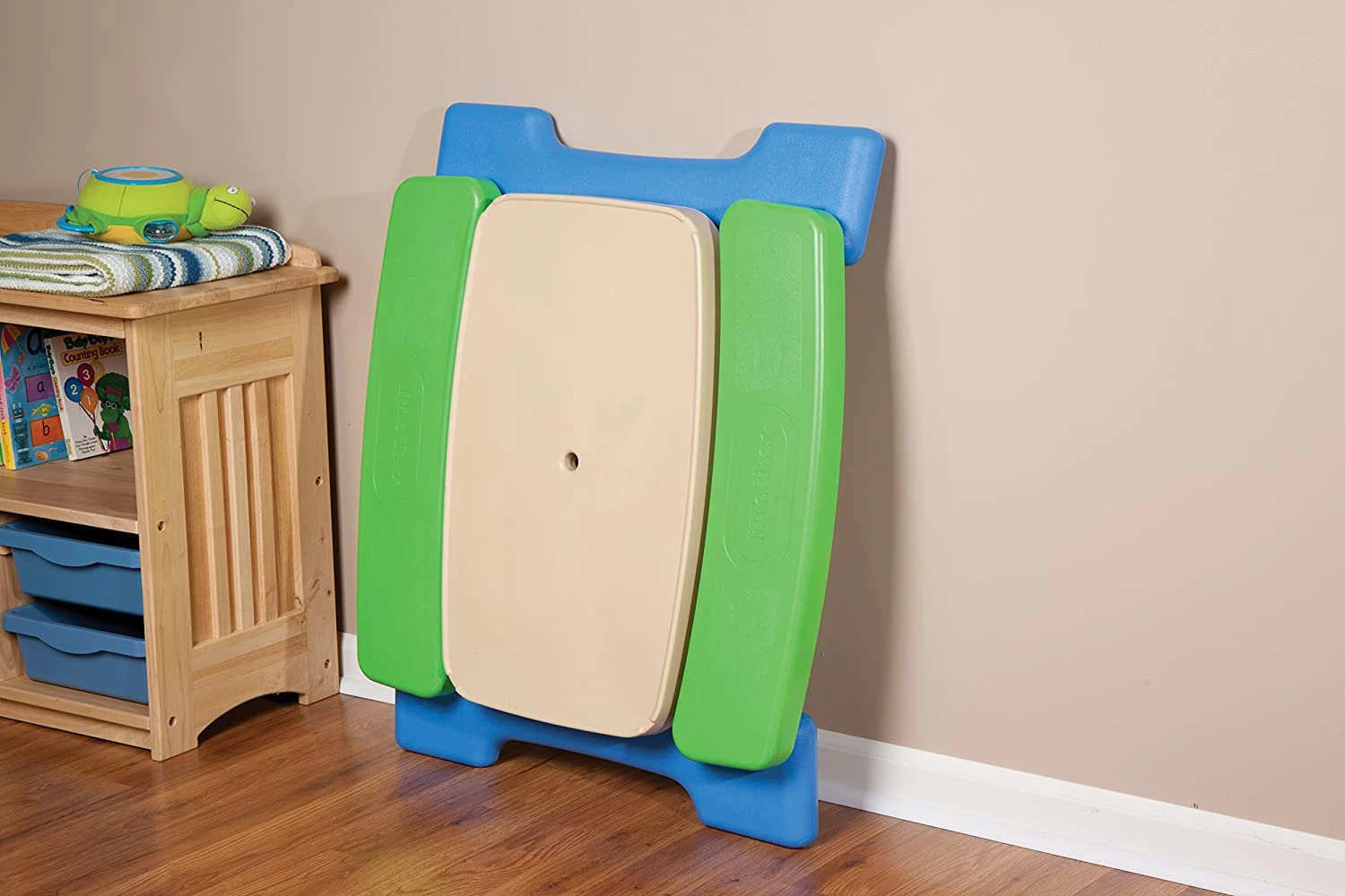 Little Tikes Easy Store Jr. Picnic Table With Umbrella - Blue/Green | BigEasyMart.com - Image 4