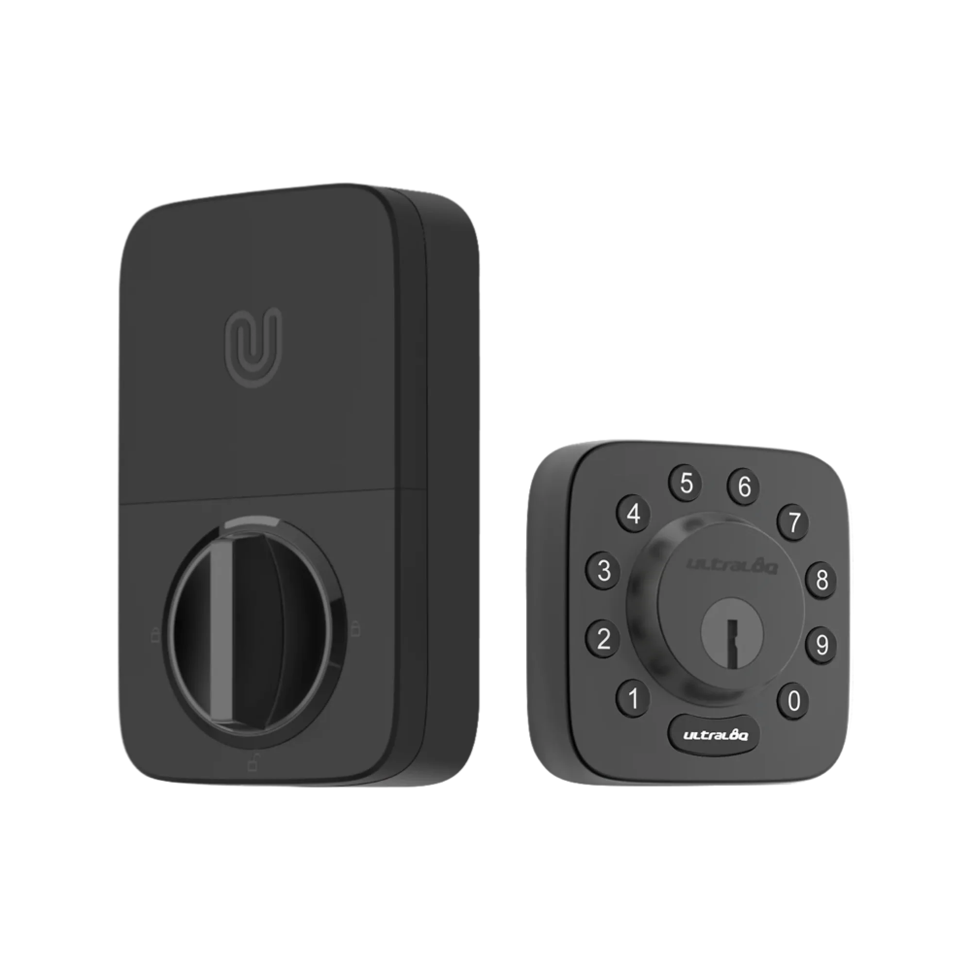 Ultraloq Modern Black Single Cylinder Deadbolt With Anti-Peep Code Pad - Grade 1 Security | BigEasyMart.com